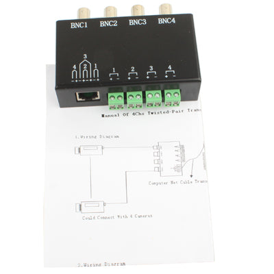 4 Channel Passive Video BNC to UTP RJ45 Balun Transceiver, QC204 4 Channel Passive Video BNC to UTP RJ45 Balun Transceiver, QC204